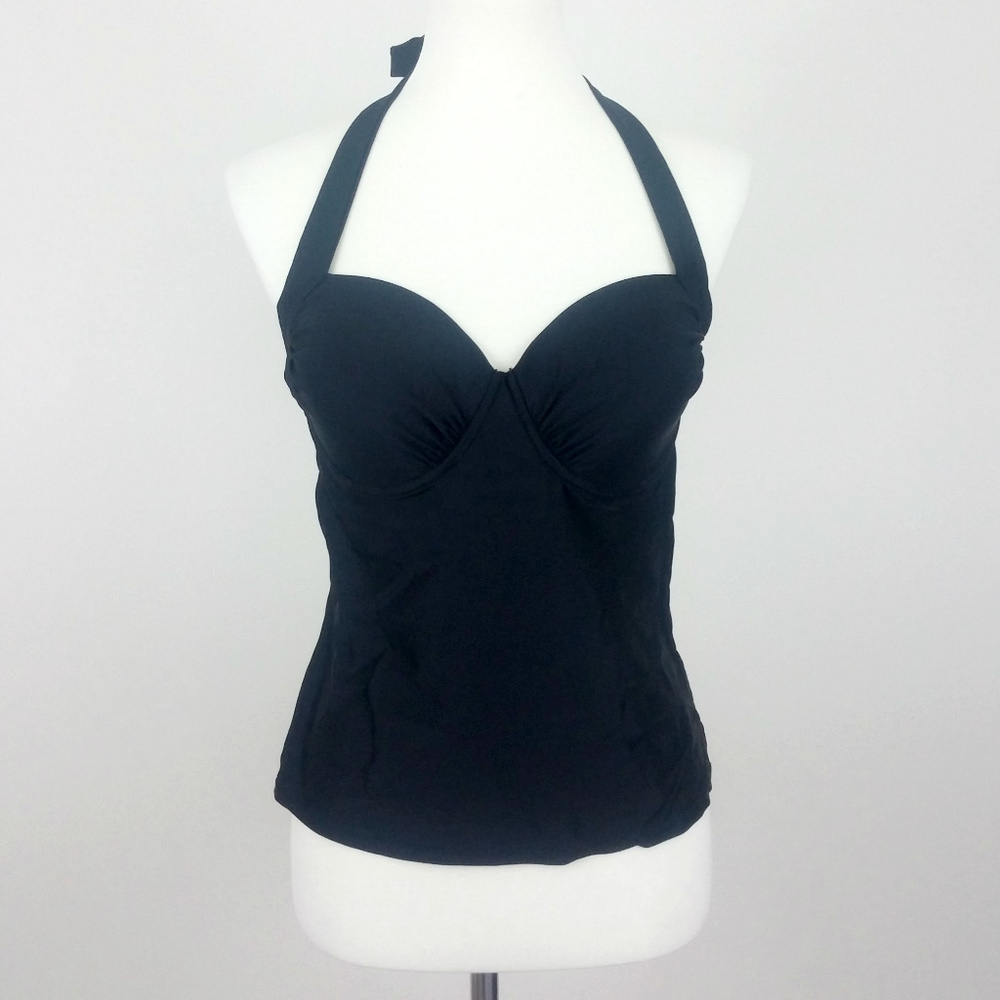 Merona Black Swim Tankini Top ~ L